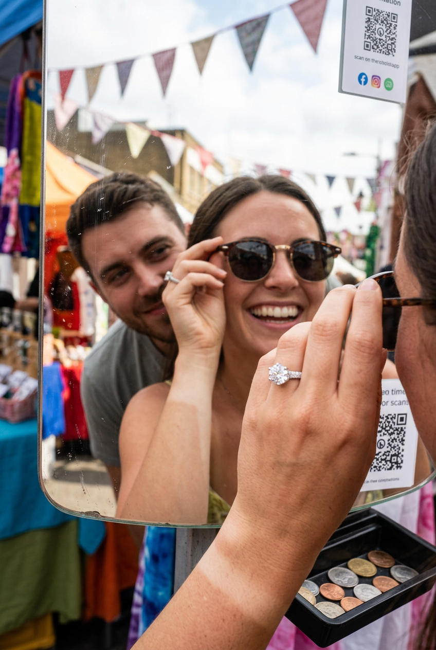 Mirror stall moment, big sparkle